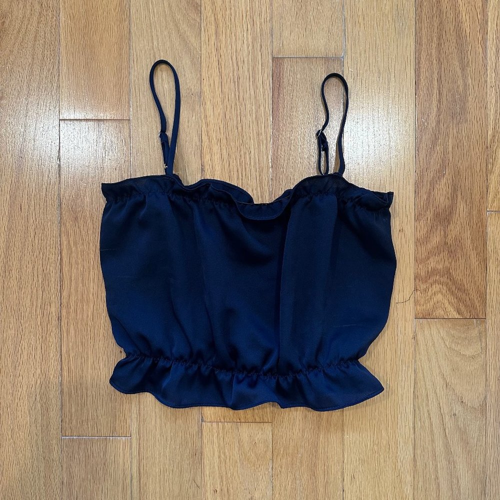 Free People Intimates Navy Blue Sheer Tank Top